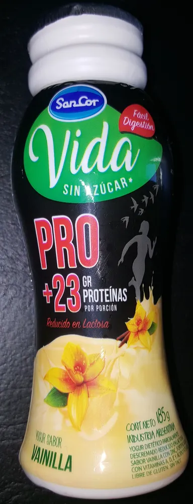 yogur sabor vainilla sin azúcar con proteinas