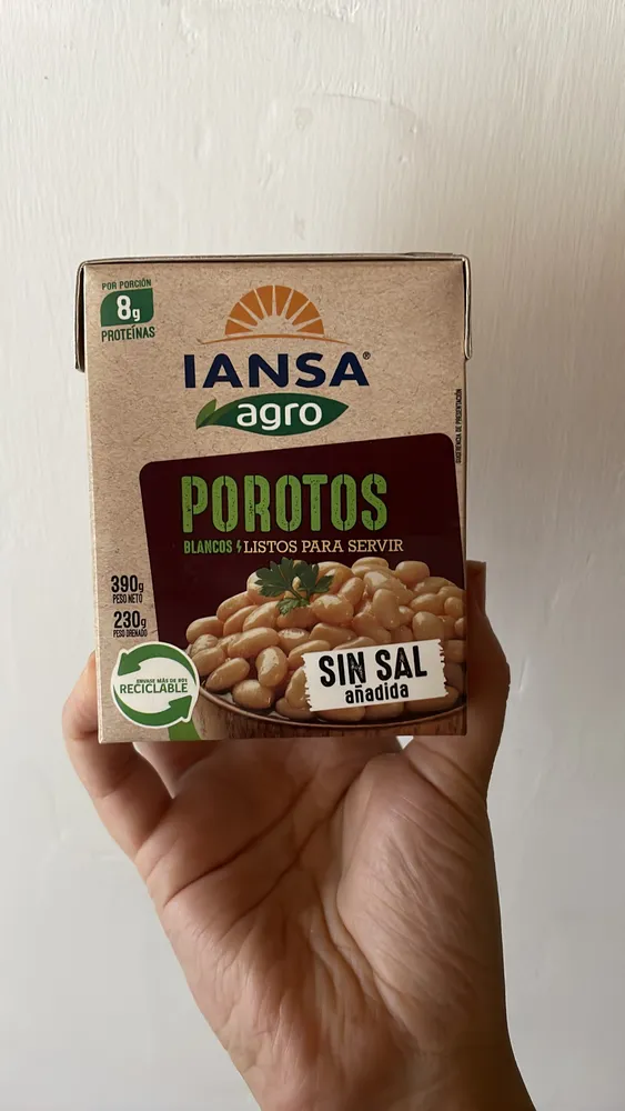 POROTOS BLANCOS LISTOS PARA SERVIR