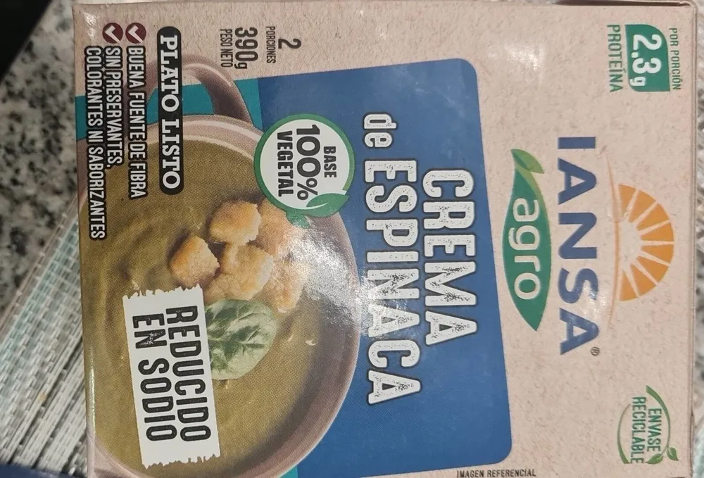 crema de espinaca