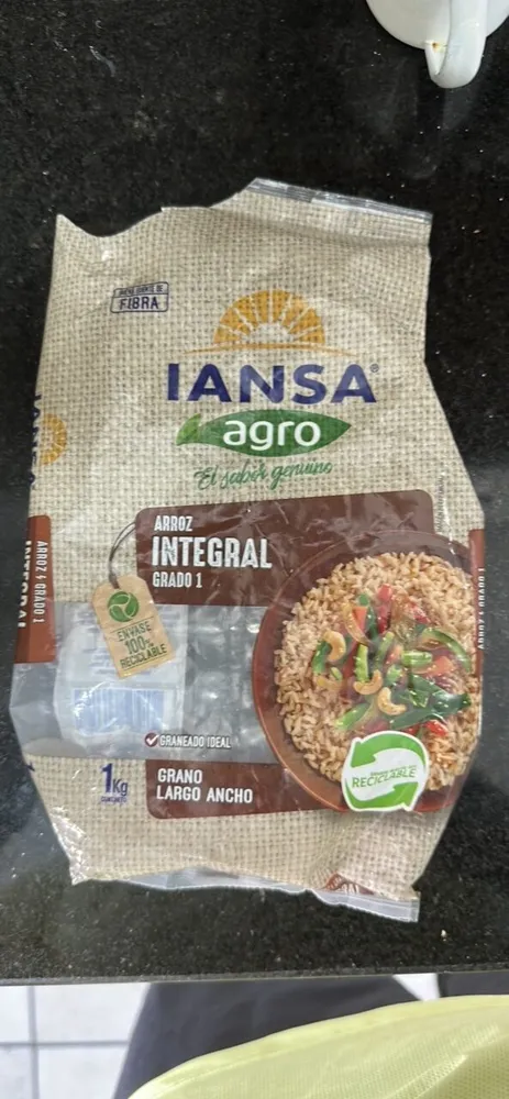 Arroz integral grado 1 grano largo ancho