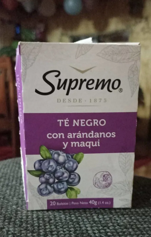 Té negro con arándanos y maqui