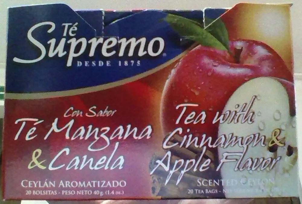 Te Supremo con sabor Té de Manzana y Canela