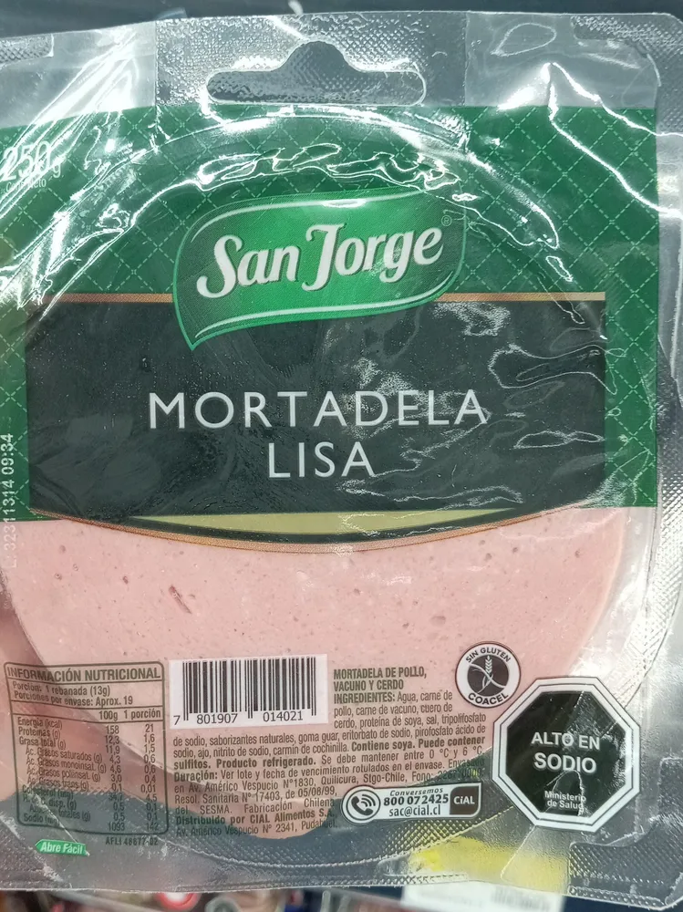 Mortadela lisa