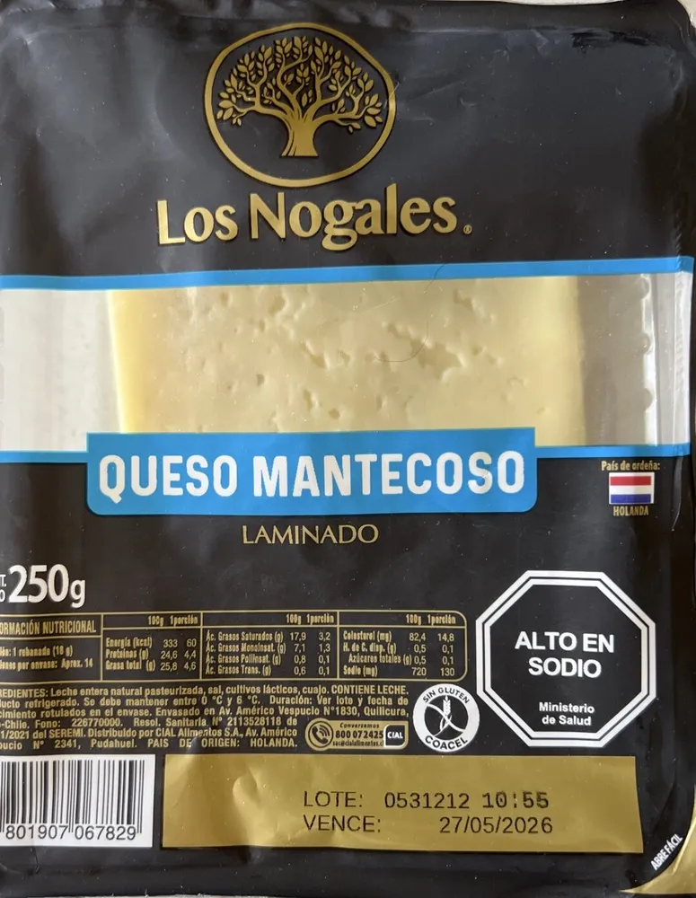 Queso mantecoso Laminado