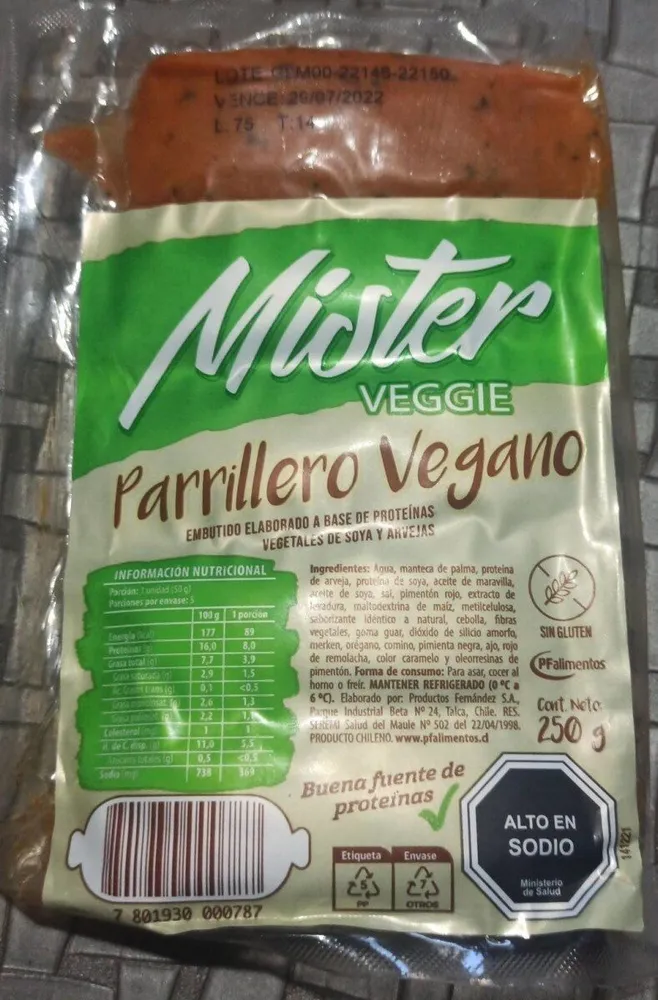 Parrillero Vegano Embutido