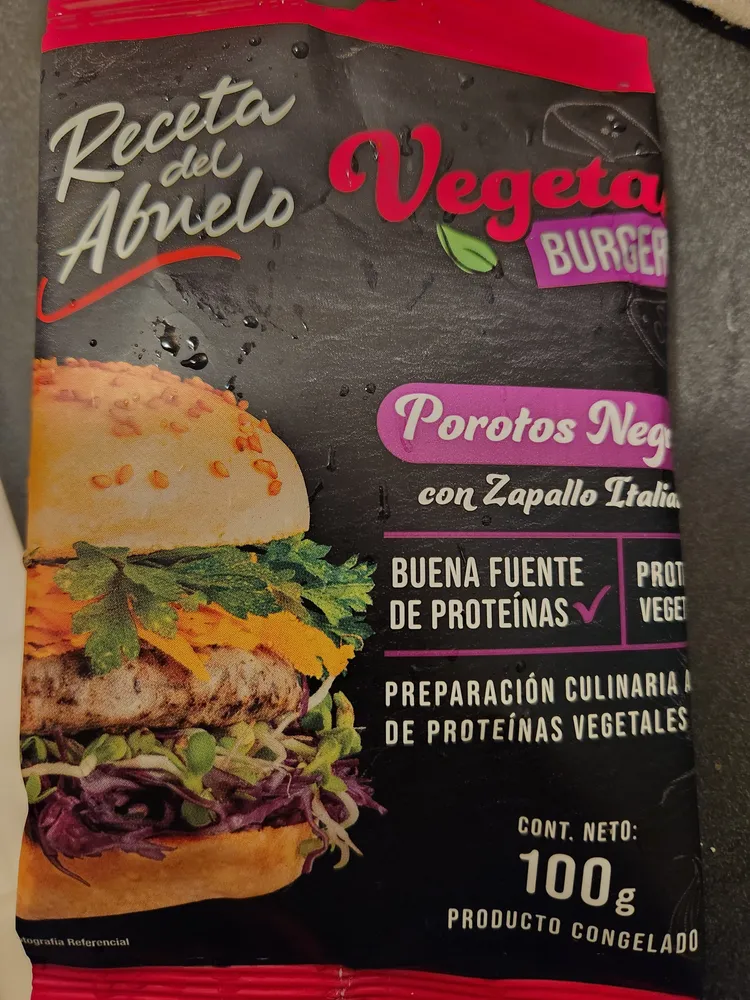 Vegetal Buger Porotos Negros con Zapallo italiano - La Crianza - La Crianza