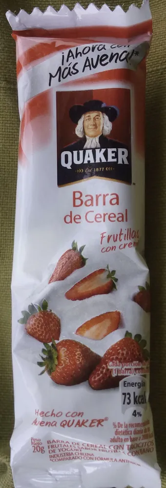 Barra de cereal frutilla Quaker