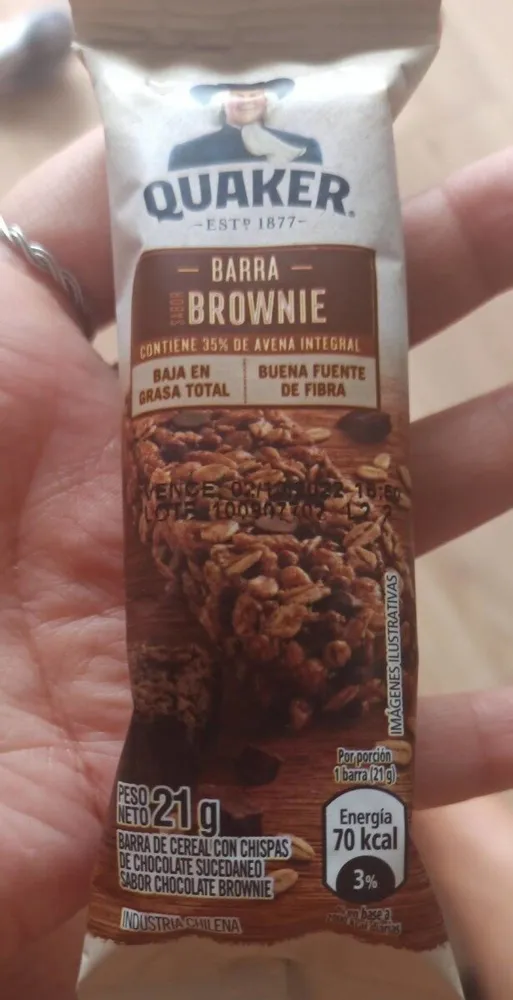Barra sabor brownie