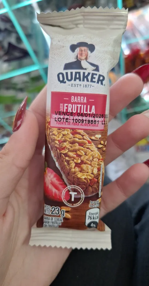 Barra de cereal frutilla
