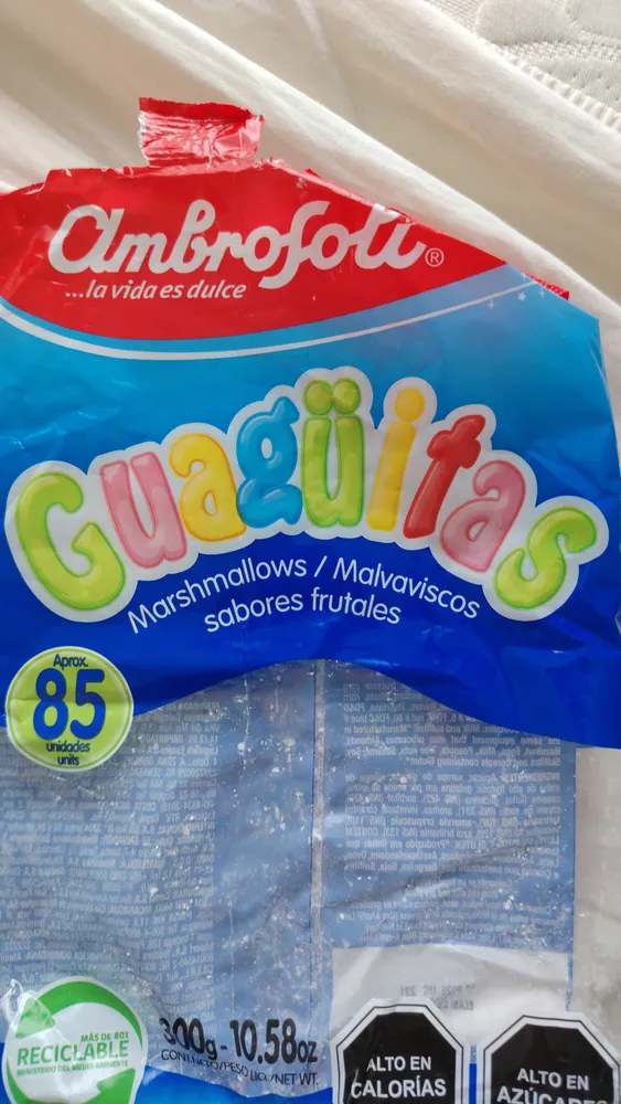 Guagüitas Marshmallows / Malvaviscos sabores frutales