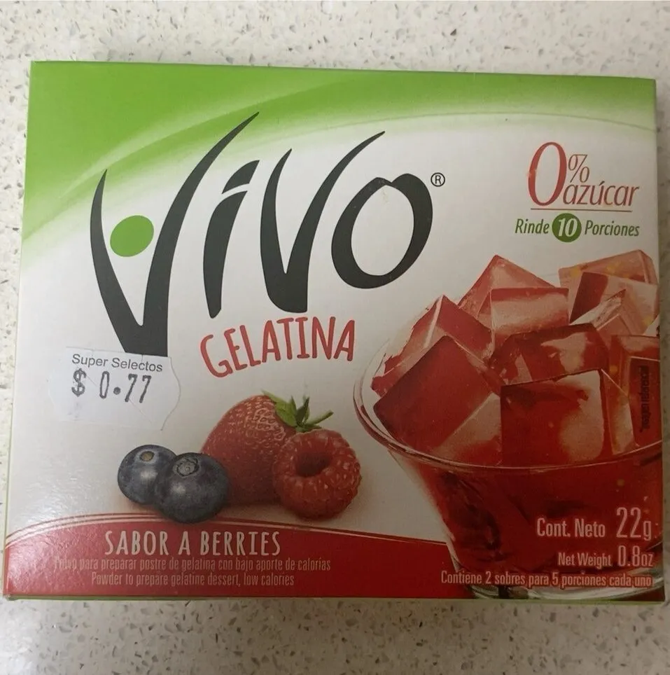 Gelatina Sabor a Berries