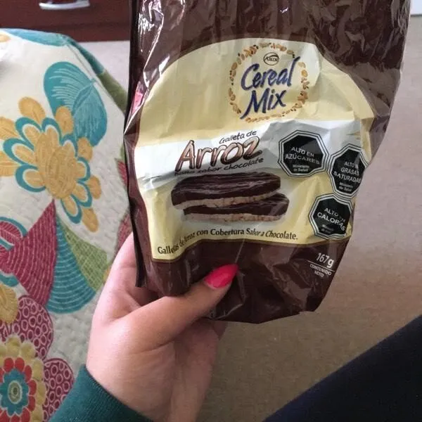Galletas de arroz con chocolate
