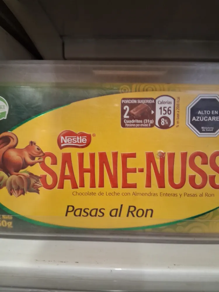 SAHNE-NUSS Pasas al Ron
