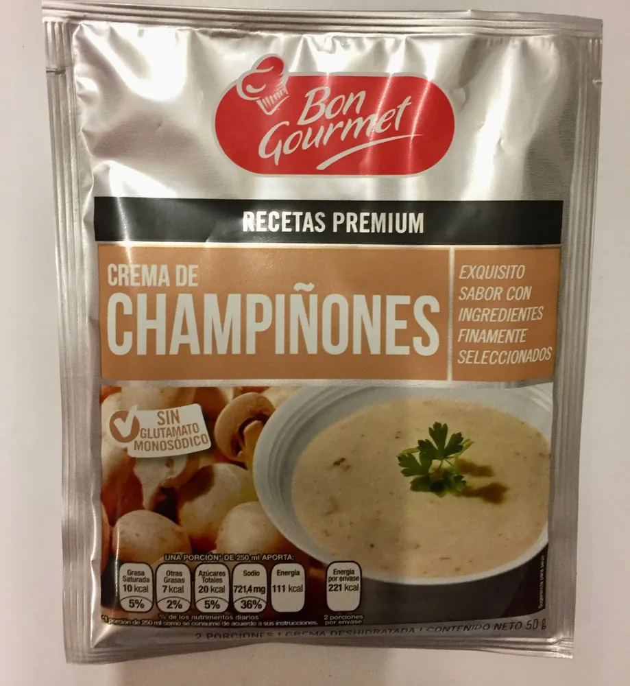 Crema de champiñones