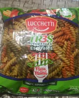 Fideos Tres Vegetales espirales