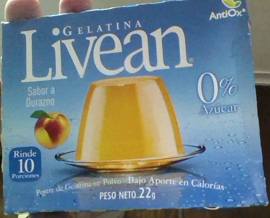 Gelatina Livean Sabor a Durazno