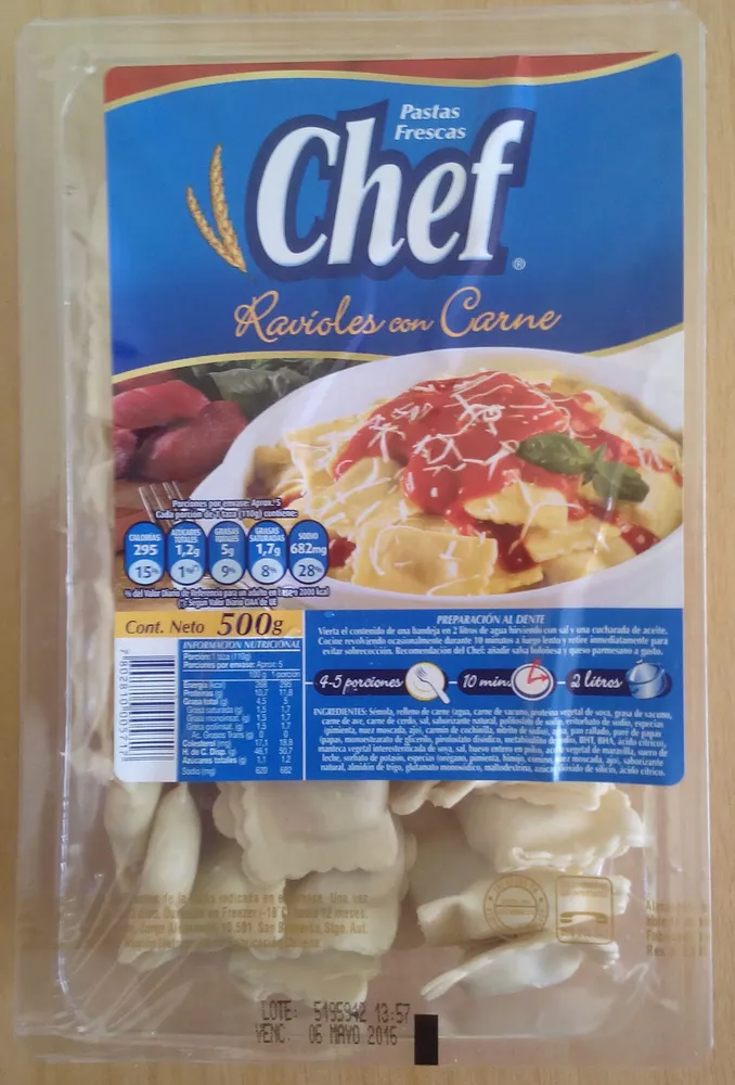 Ravioles con carne