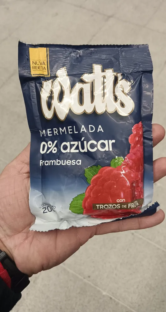 mermelada watts sin azúcar frambuesa