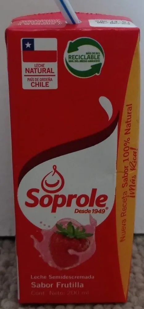 Leche soprole frutilla