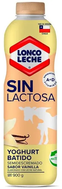 Yogurt Batido Sin Lactosa Vainilla