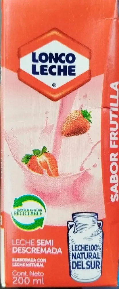 Leche Semi descremada Sabor Frutilla