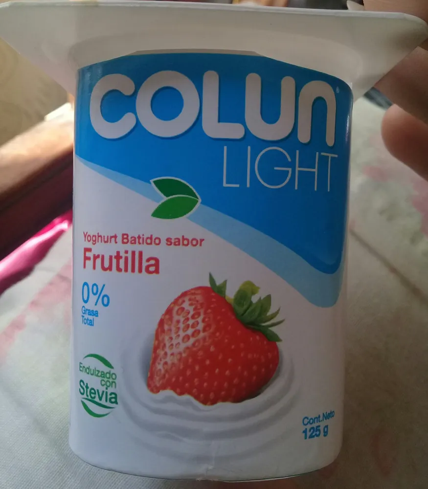 Yoghurt batido sabor frutilla