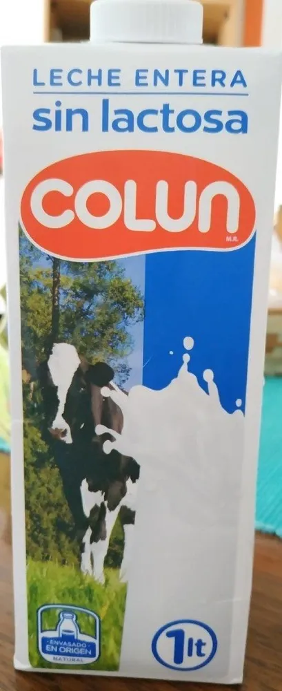 Leche entera sin lactosa