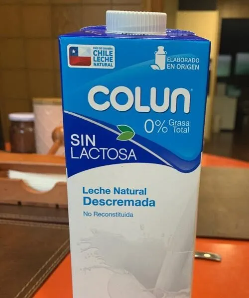 Leche descremada sin lactosa