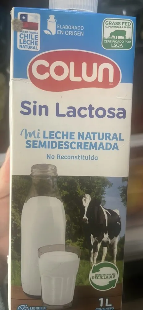 Mi leche natural semidescremada No Reconstituida