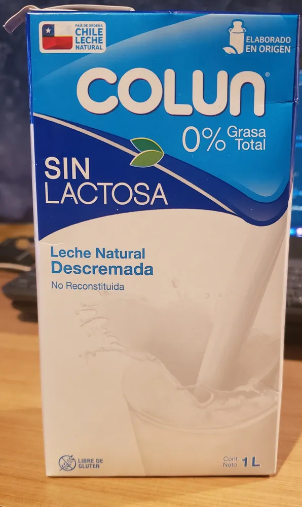 Leche natural descremada