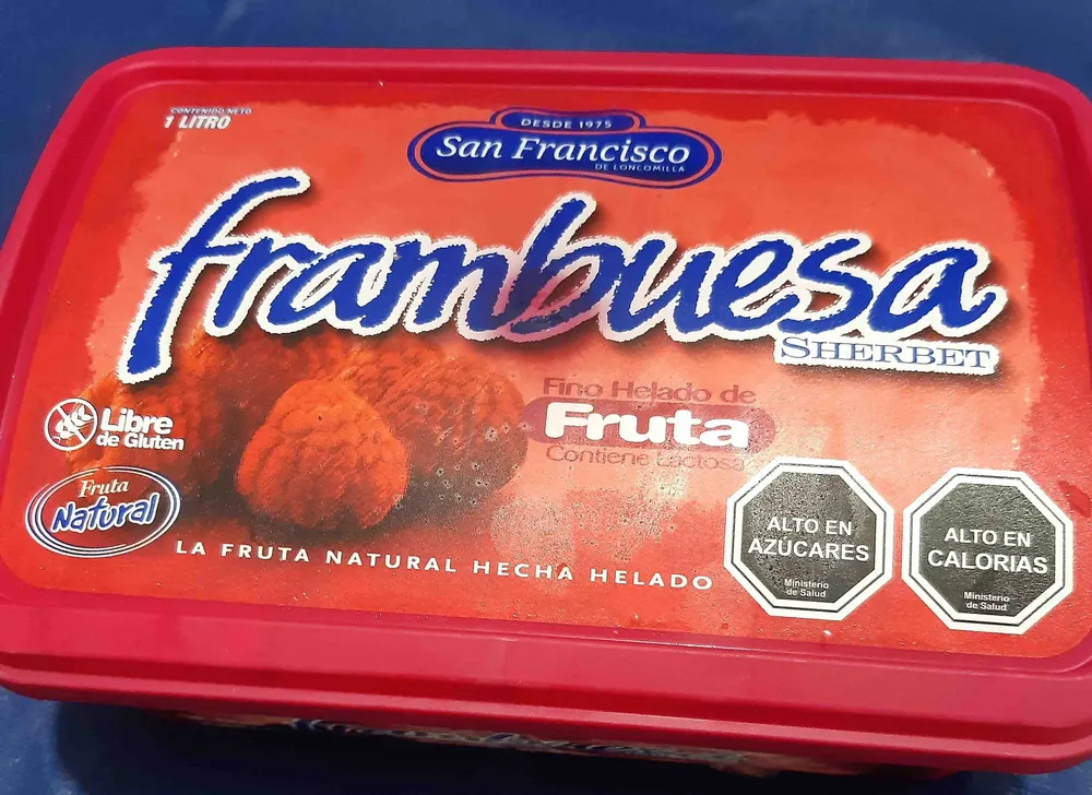 helado frambuesa sherbet