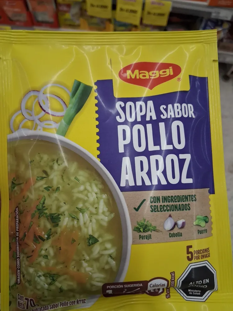 Sopa sabor Pollo con Arroz