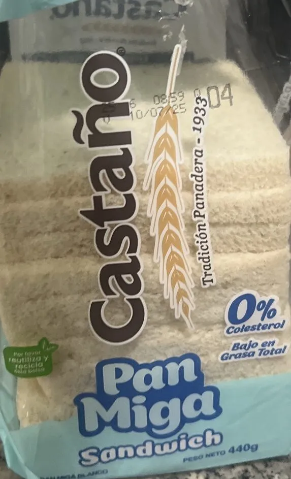 Pan miga sándwich