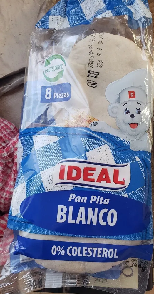 Pan pita blanco ideal