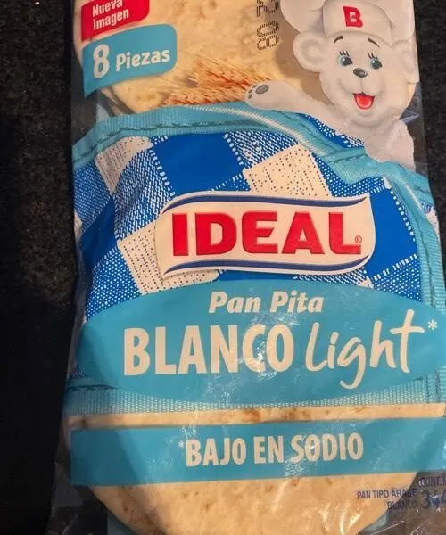 Pan pita blanco light