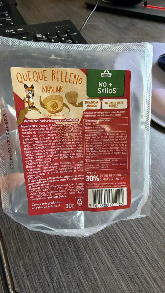 QUEQUE RELLENO MANJAR