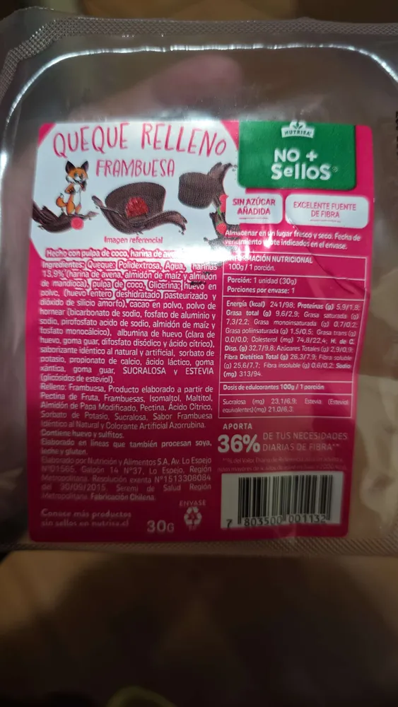 QUEQUE RELLENO FRAMBUESA