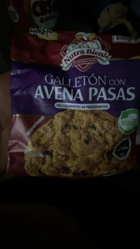 GALLETÓN CON AVENA PASAS