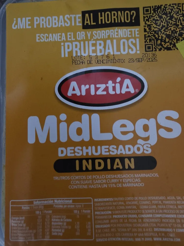 Midlegs deshuesado Indian