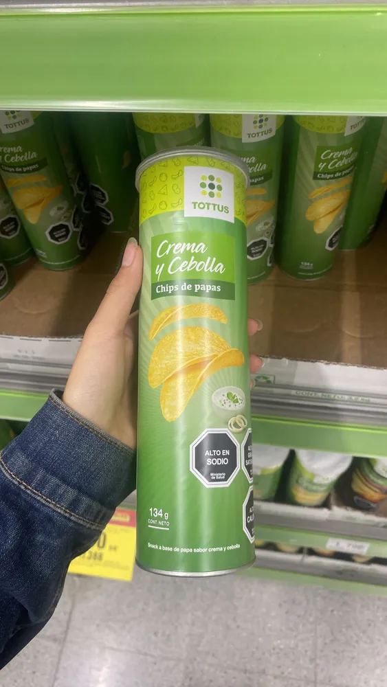 Crema y Cebolla Chips de papas