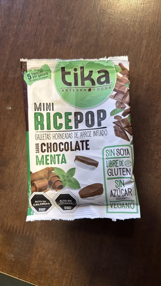 Mini Rice Pop Sabor Chocolate Menta