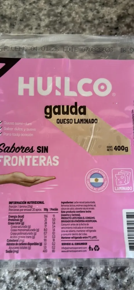 gauda queso laminado