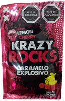 Dulce Locura • Krazy Rocks Caramelo Explosivo sabor Lemon Cherry 7 g