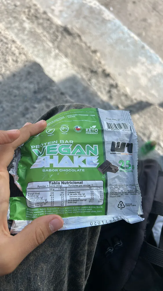 Protein Bar Vegan Shake Sabor Chocolate