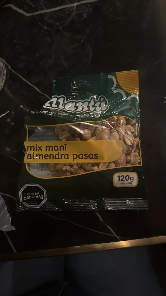 mix maní almendra pasas