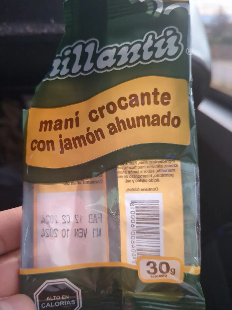 Maní crocante con jamón ahumado