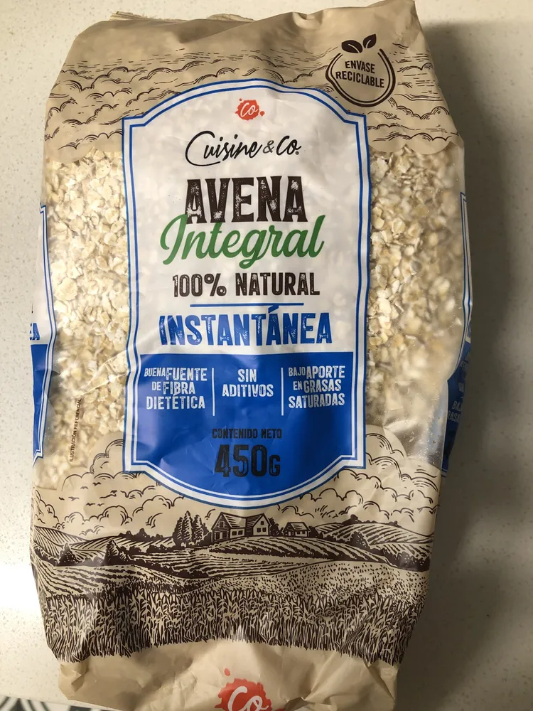 Avena integral 100% natural instantánea