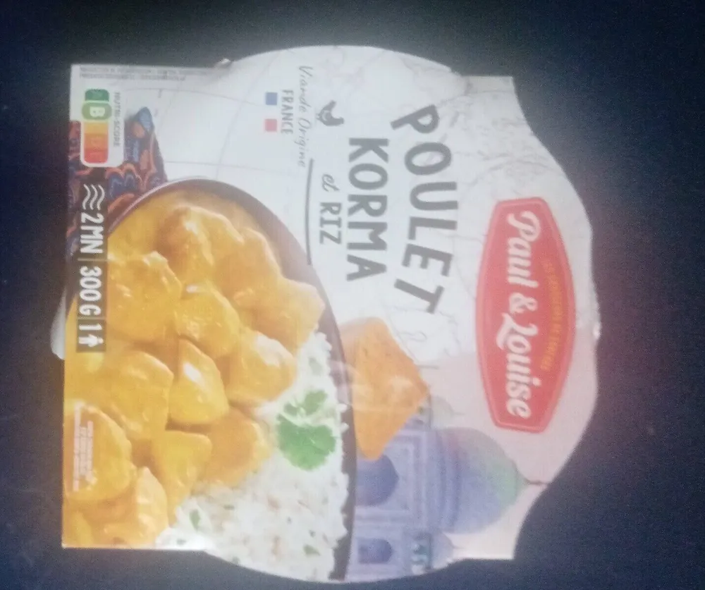 Poulet korma et riz