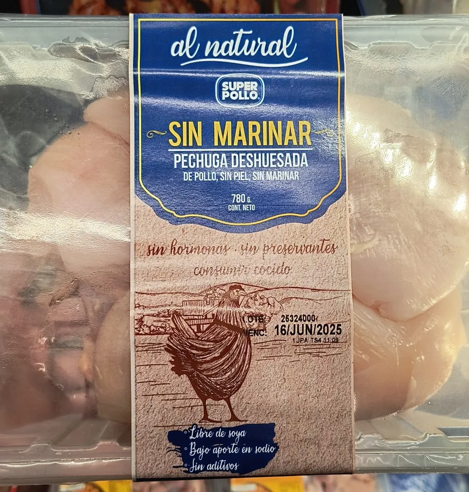 pechuga deshuesada sin marinar