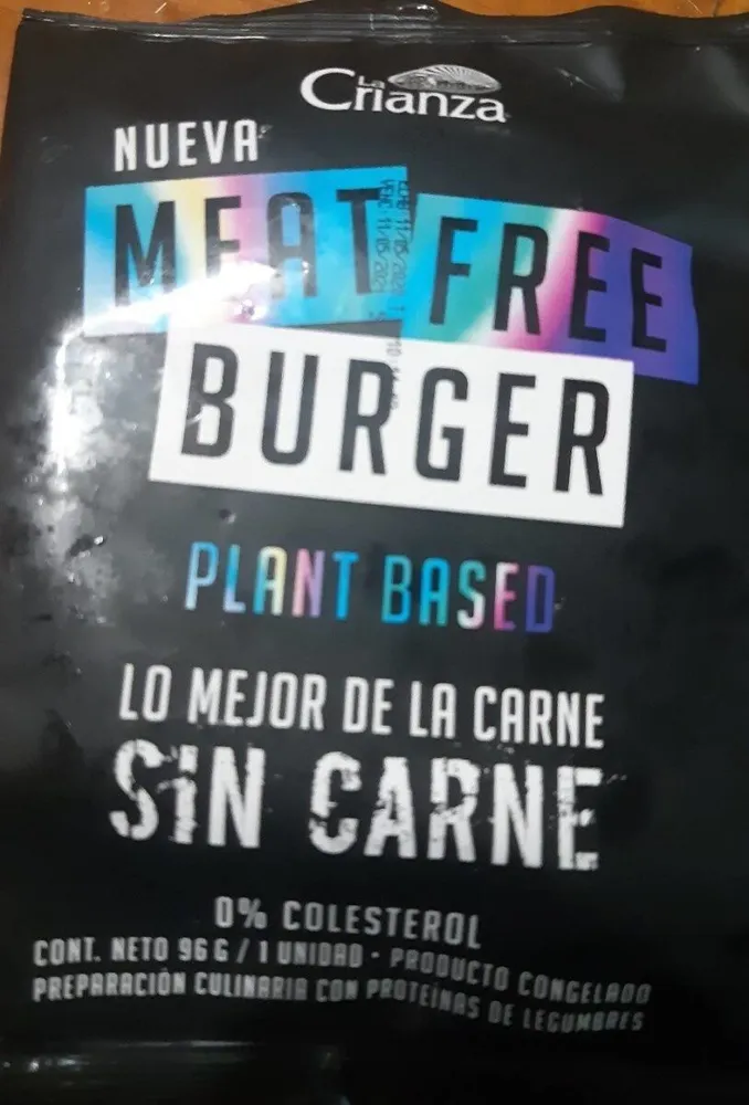 Meat free burger